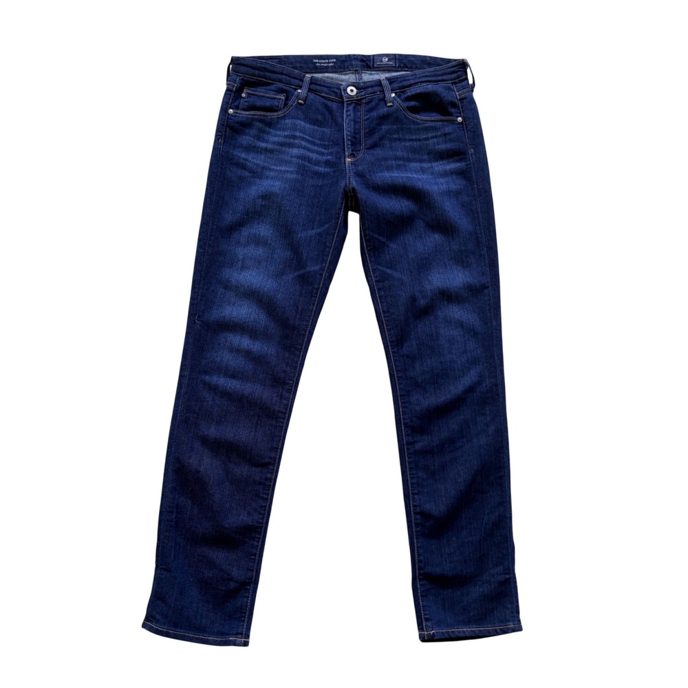AG Adriano Goldschmied Dark Indigo Straight Leg Jeans